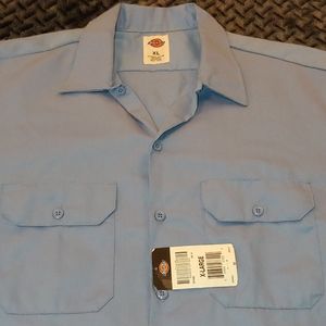 New Dickies Short Sleeve Shirt XL Blue NWT